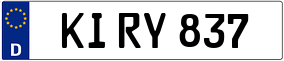Trailer License Plate
